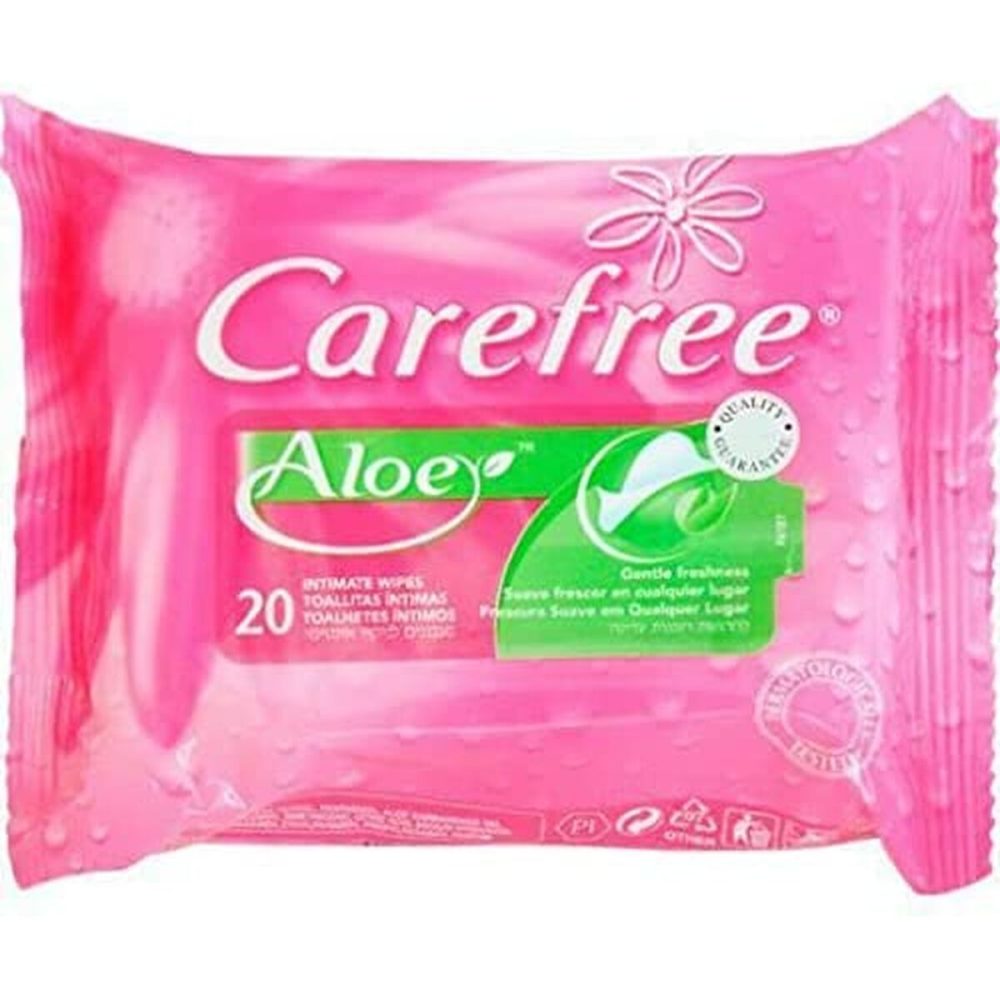 Toalhitas Húmidas Carefree Aloe Vera Aloé Vera (20 Unidades)