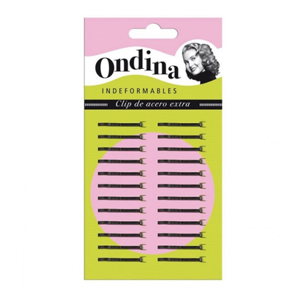 Ganchos para o Cabelo Eurostil Carton 24 Preto 2,5 cm (24 pcs)