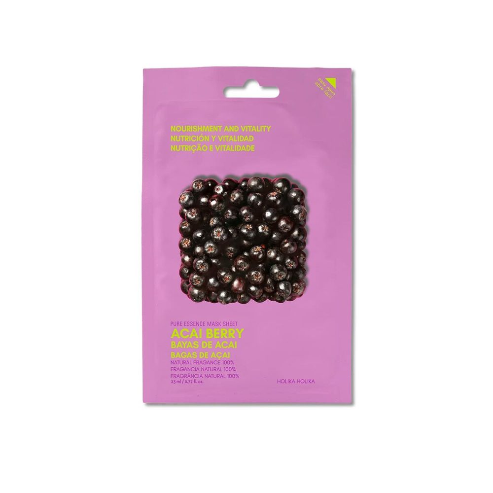 Máscara Facial Holika Holika Pure Essence Acai Berry (23 ml)